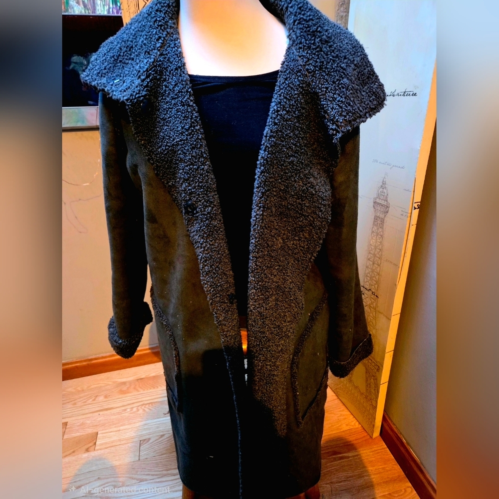 Tribe Gray Faux Shearling Teddy Jacket